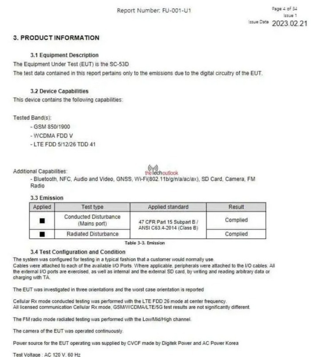 三星 Galaxy A54 通过 FCC 认证,搭 Exynos 1380 处理器、AMOLED 打孔直屏