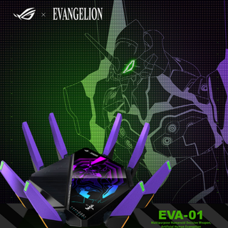 华硕推出 EVA 限定款 GT-AX11000 Pro 路由,初号机经典紫绿色涂装