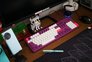 紫色键帽机械键盘，一血是独一份