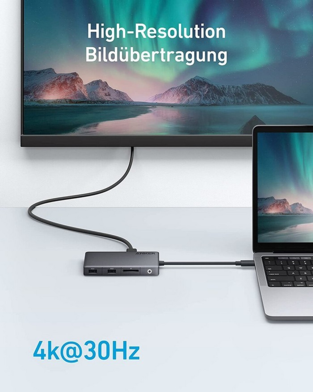 主要为苹果:安克Anker 发布 341 USB-C 外接扩展坞,7路扩展