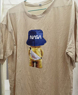 NASA GISSNASA潮牌联名款 短袖t恤男2022夏季情侣潮流圆领体恤男宽松上衣服 NA5313-白色 XL 建议150-170