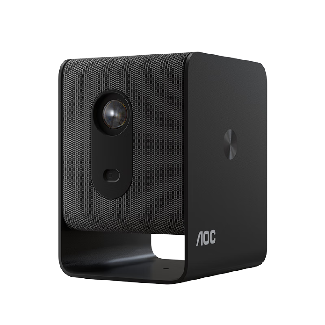 360度自由投放,3400流明亮度,AOC Y1S百寸大屏体验有惊喜
