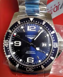 浪琴(Longines)瑞士手表 康卡斯潜水系列 机械钢带男表 L37424966