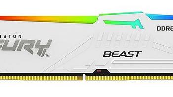 金士顿发布 FURY Beast DDR5 “野兽”白色特别版内存、最高6000MHz