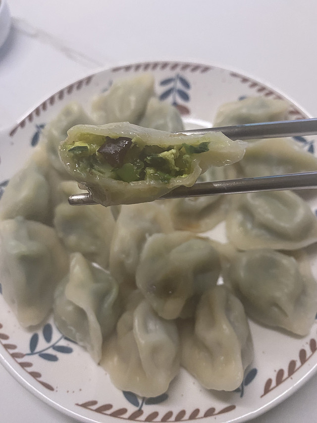 素饺子第一次，味道还不错