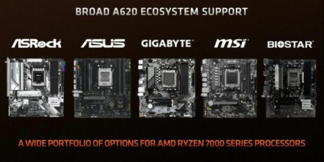 AMD 发布 A620 入门级新平台，非X新锐龙座驾，一线品牌等都将推出新品