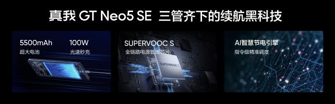 真我GT Neo5 SE发布：第二代骁龙7+、1.5K旗舰直屏、5500mAh+100W