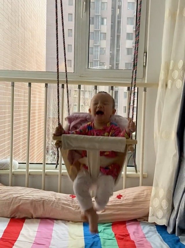 儿童房改造：室内秋千