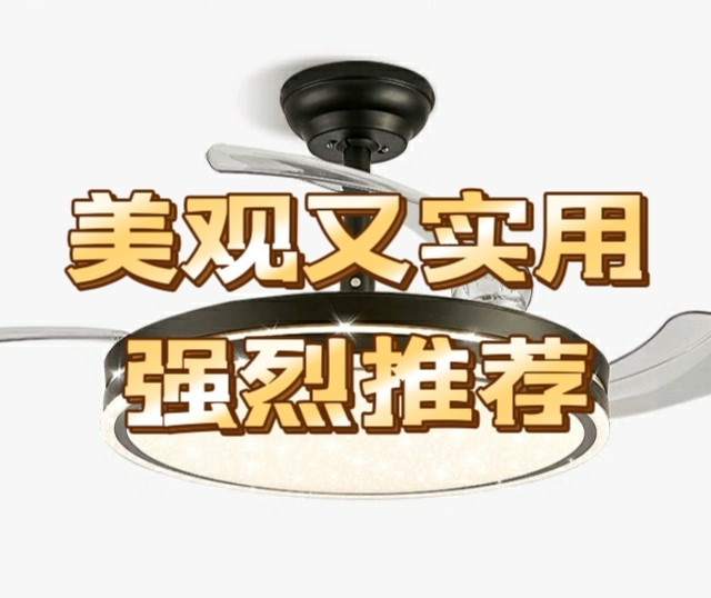 装修时一定要来盏吊扇灯，美观又实用，强烈推荐！