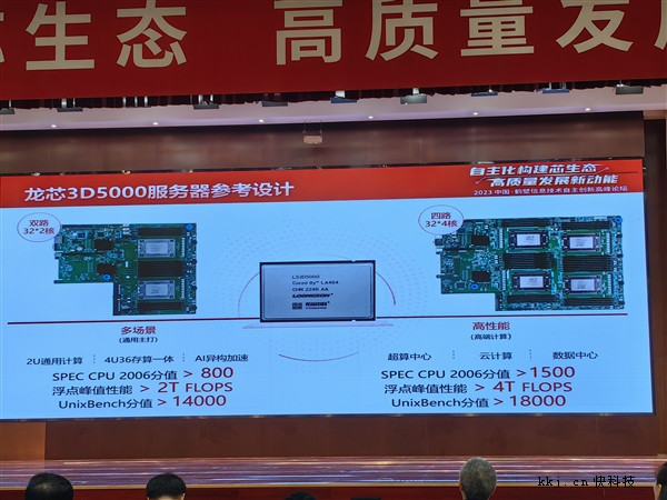 4路128核、100%自主指令：龙芯发布 3D5000 国产服务器处理器等新品