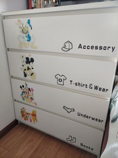儿童房添置宜家马尔姆4抽屉柜