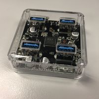透明的高颜值USB集线器
