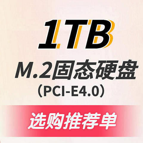 1TB M.2固态硬盘选购推荐单