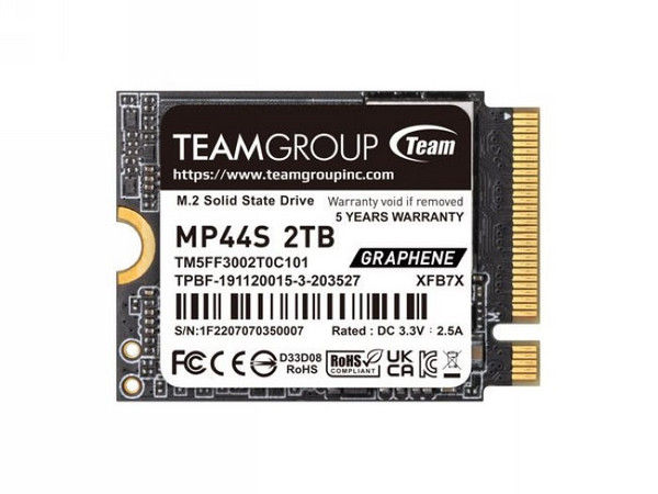 支持Steam Deck：Team十铨发布MP44/MP44S、MP34S PCIe SSD 固态硬盘_