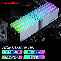 阿斯加特（Asgard）16GB(8Gx2)套装DDR43600台式机内存条RGB灯条女武神·瓦尔基里特挑B-die颗粒（C14）