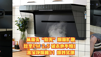 掐断油烟源头，轻松搞定PM2.5“爆表级”爆炒实测！米家净烟机S1，空气常换常新！开放式厨房答案