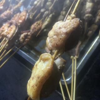 烤羊腰子,针鱼干可太好吃了!为啥不是炭火的烧烤那么难吃?