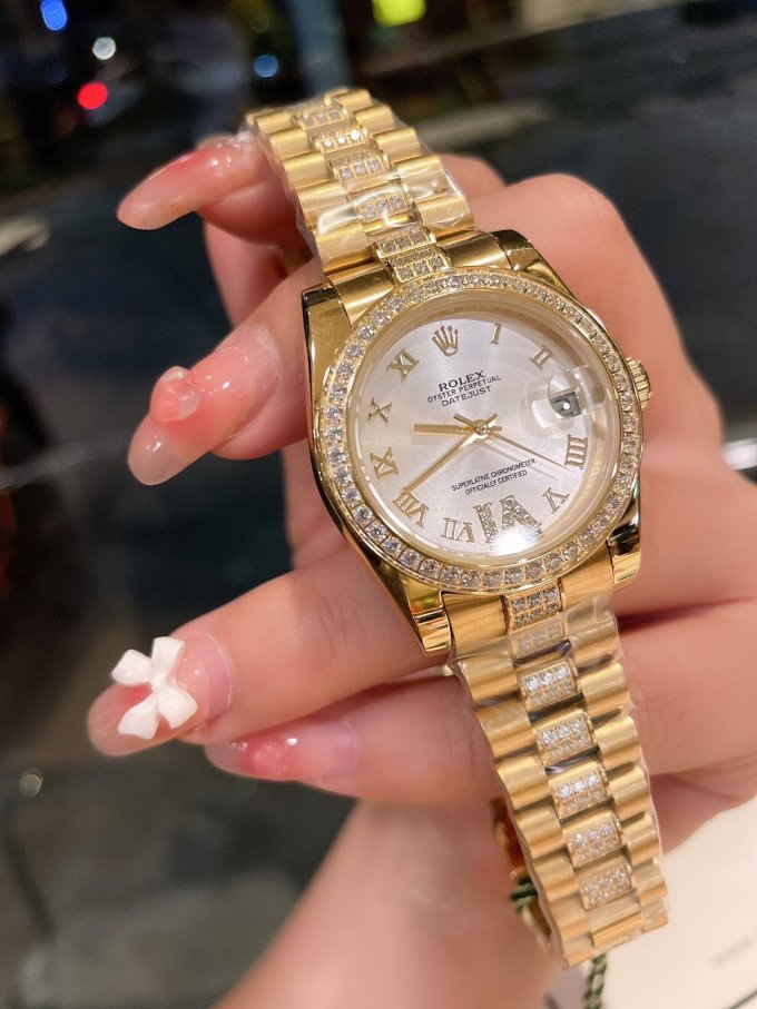 劳力士日志系列经典女款实芯五珠