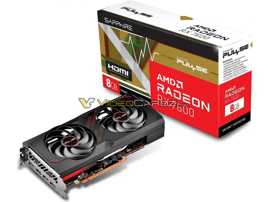 AMD RX 7600 非公卡已在海外上架,价格约合 2300 元