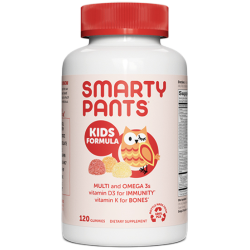 SmartyPants儿童维生素软糖猫头鹰DHA鱼油Omega3维c复合进口营养90粒 