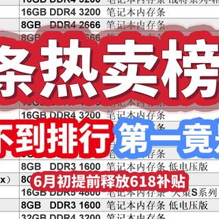笔记本内存条热卖榜，你永远也想不到排行第一的是它!