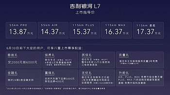 吉利银河L7竟然13万起，这不比BYD更有诚意？