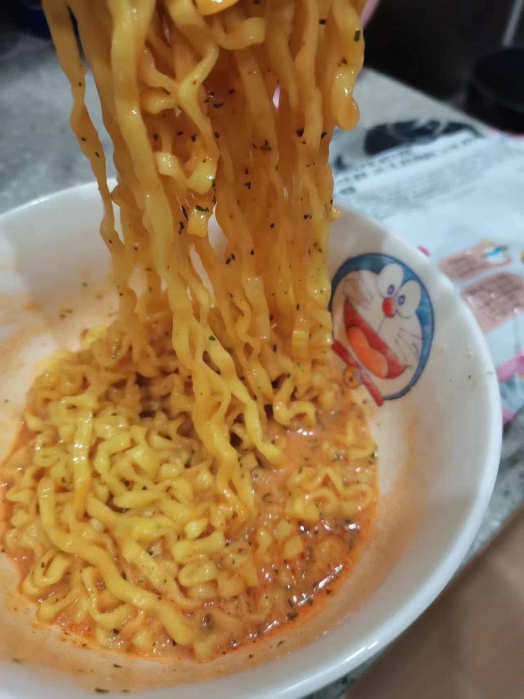 香辣咸甜的三养奶油味火鸡面