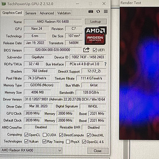 技嘉amd Rx6400半高显卡