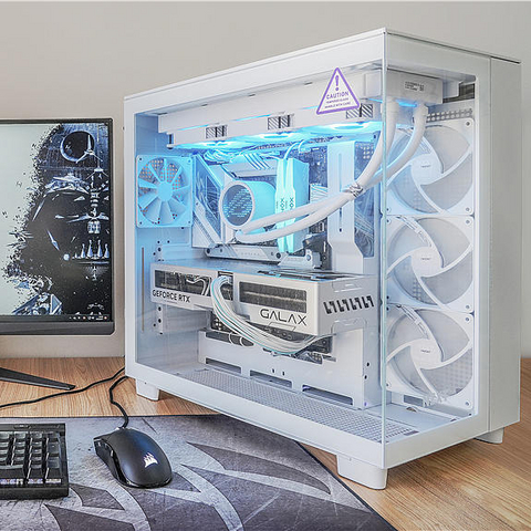 恩杰NZXT H9 Flow机箱+Z790-A D4吹雪+ROG龙王三代360水冷的纯白海景房装机