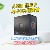 AMD锐龙9 7900X降至2399元，首发高达4299元