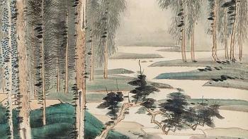 盛年气韵 拟古典范 ：范竹斋旧藏三件张大千《临唐宋元名家山水》丨中国嘉德2023春拍