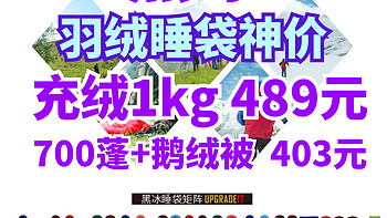 黑冰618第二波神价来袭！700蓬鹅绒被403元！羽绒睡袋充绒1kg只要489元！好价别错过~