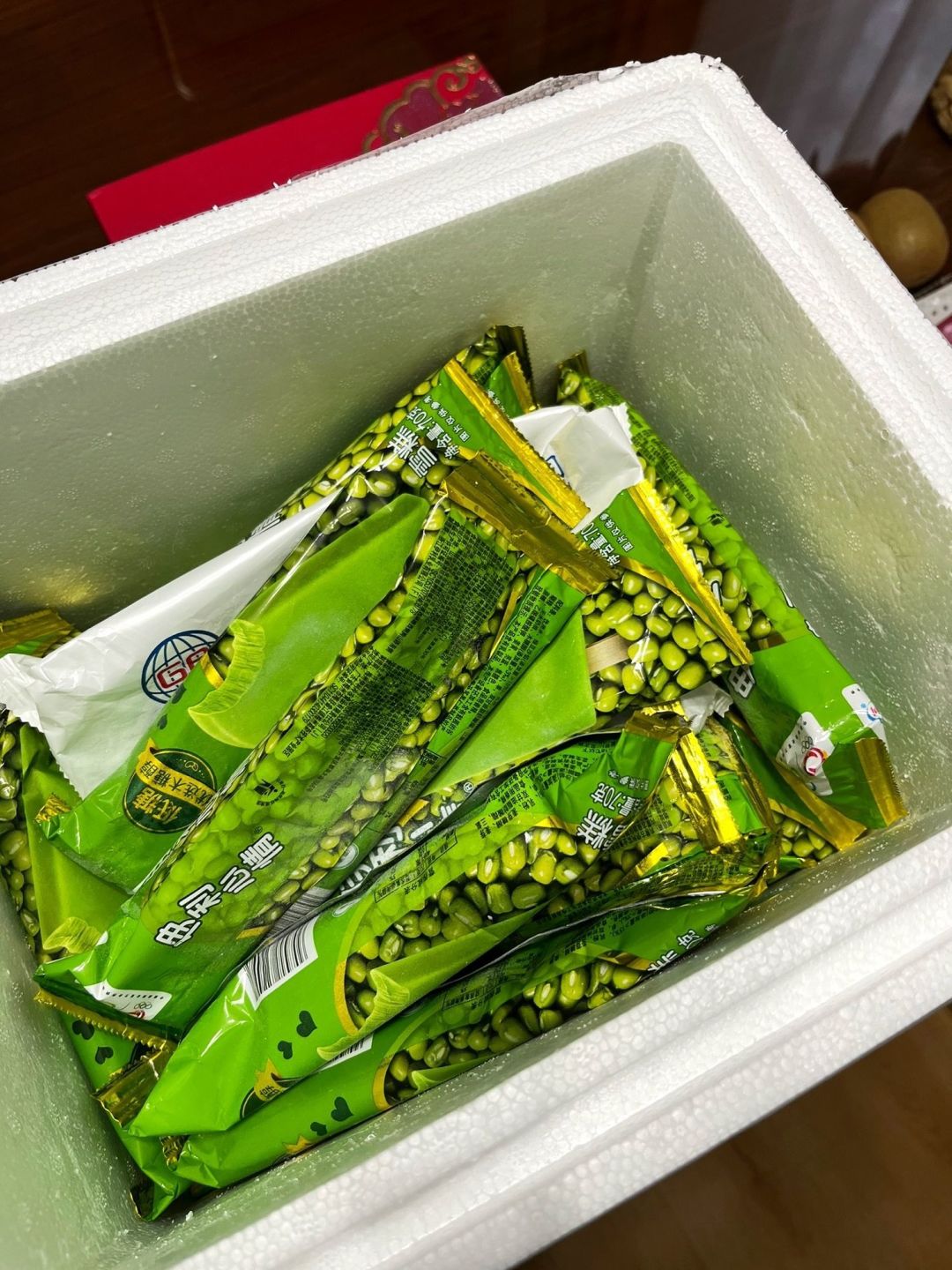 40支伊利心情绿豆棒冰佰豆集冰激凌甜品冰淇