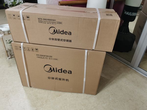 等待安装中的空调
