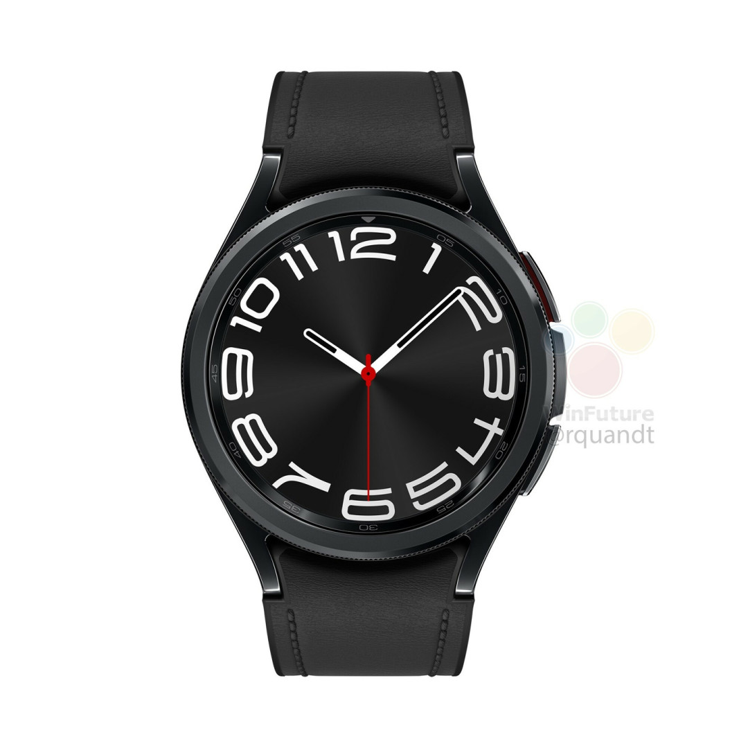 网传丨三星 galaxy watch 6/6 classic 渲染图出炉:三款配色,皮质表带