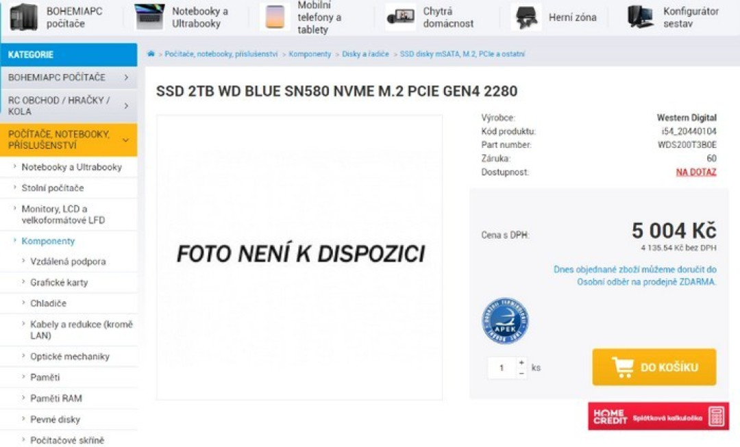 网传丨西数将发布 SN580 PCIe 4.0 SSD 固态硬盘,最高2TB