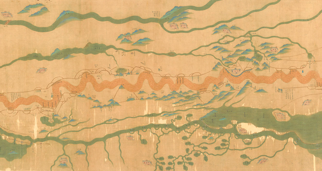 《明代运河全图》（局部）©中国国家博物馆