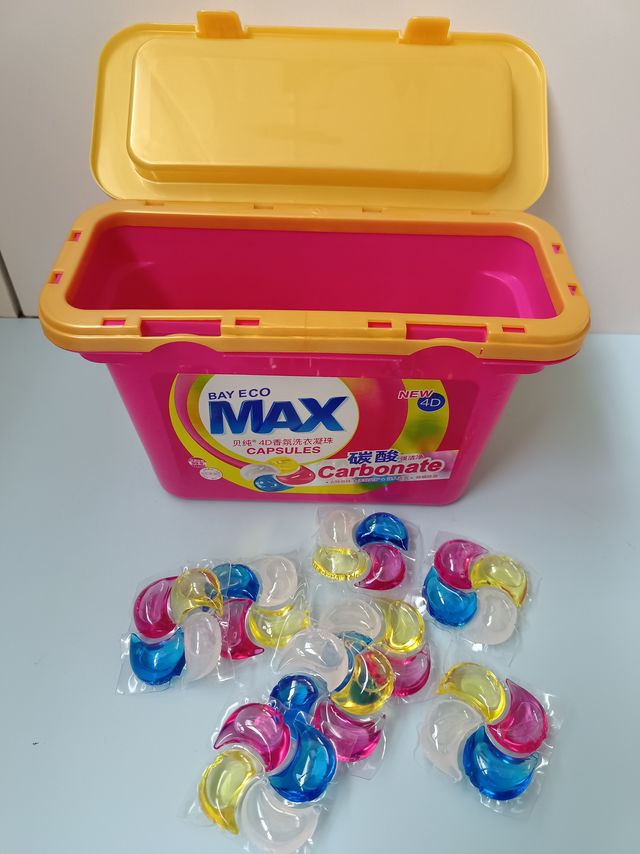 MAX贝纯洗衣凝珠，味道香香的~
