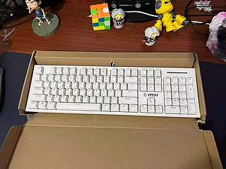 工位使用微星gk 50z机械键盘