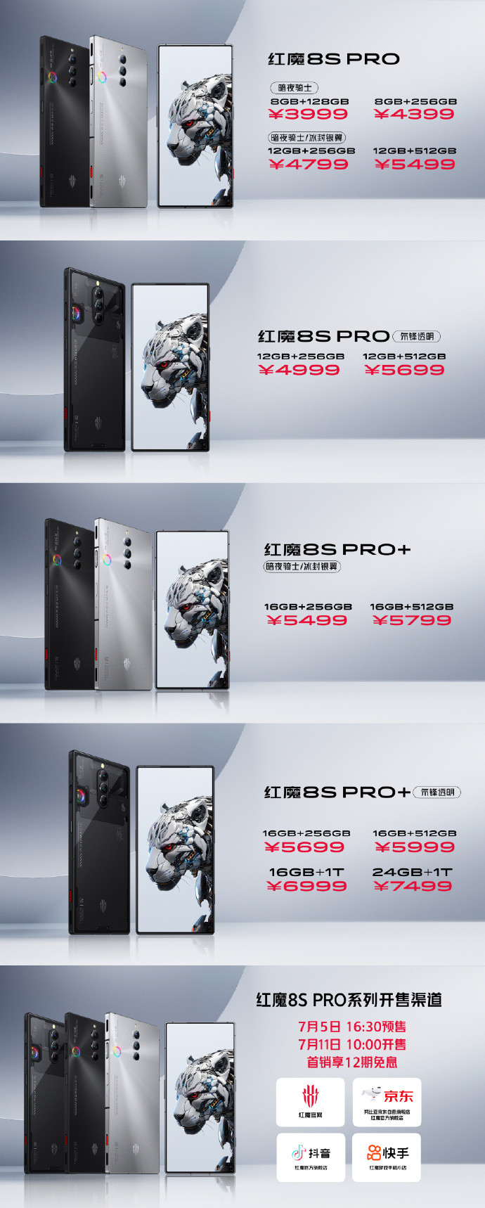 红魔 8SPro 系列发布：搭第二代骁龙8领先版、24GB大内存