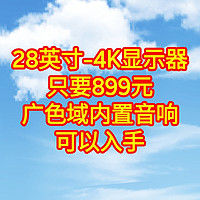 28英寸-4K显示器只要899元，广色域，内置音响，性价比不错，可以入手