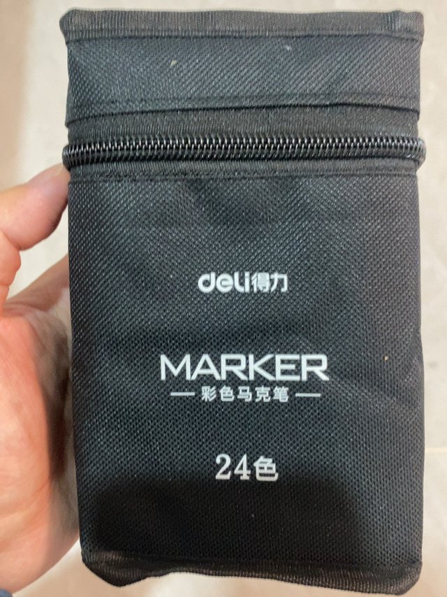 白菜价得力双头油性Mark笔