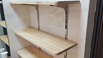 从零改造出租房 篇八：洗手台DIY改造实木金属置物架