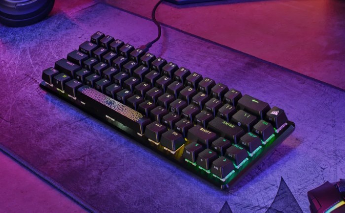 美商海盗船发布 K65 PRO MINI 迷你专业版机械键盘、OPX 光轴、缓震设计、iCUE生态背光