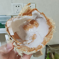 美食分享 篇四：夏天来个椰子汁，废了九牛二虎之力打开吃到了椰肉