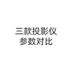 3个经典品牌的投影仪，价格、亮度和分辨率、投影距离和投影比例、连接接口和功能一览表，请查收