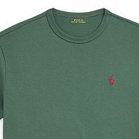服饰 篇一百九十八：墨绿色圆领体恤，点缀红色logo很精致
