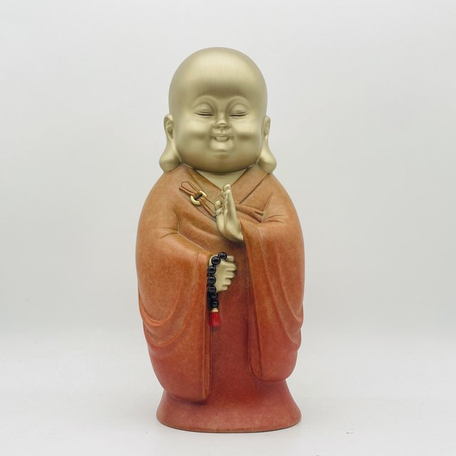 开箱评测 铜师傅《我心向佛》全铜摆件 开箱