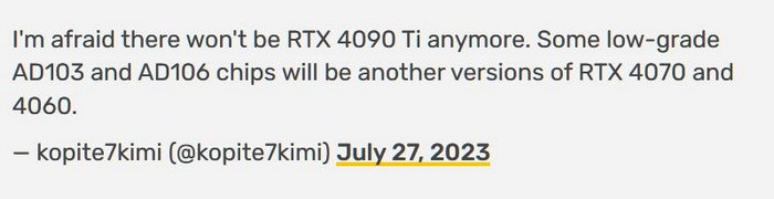 网传丨RTX 4090 Ti 内部已经取消，稍后或有“马甲”RTX 4060/4070、下一代 RTX 50 用512Bit位宽显存