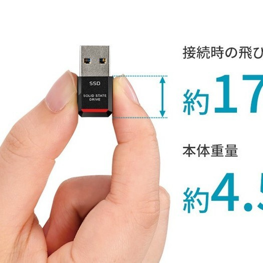巴法络buffalo 发布世界最小 “SSD 固态硬盘”，USB 3.2 Gen 2通道、600MB/s读速